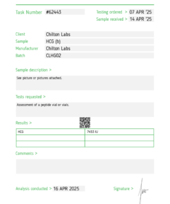 HCG 5000iu vial (BAC water included)